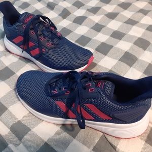 Adidas Navy Pink and White Sneakers - Size 8